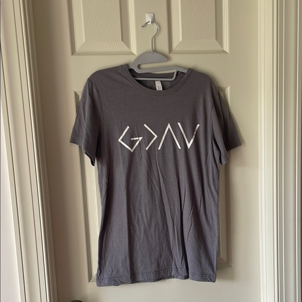 Bella Canvas Gray Short Sleeve Tee with Minimalist Design